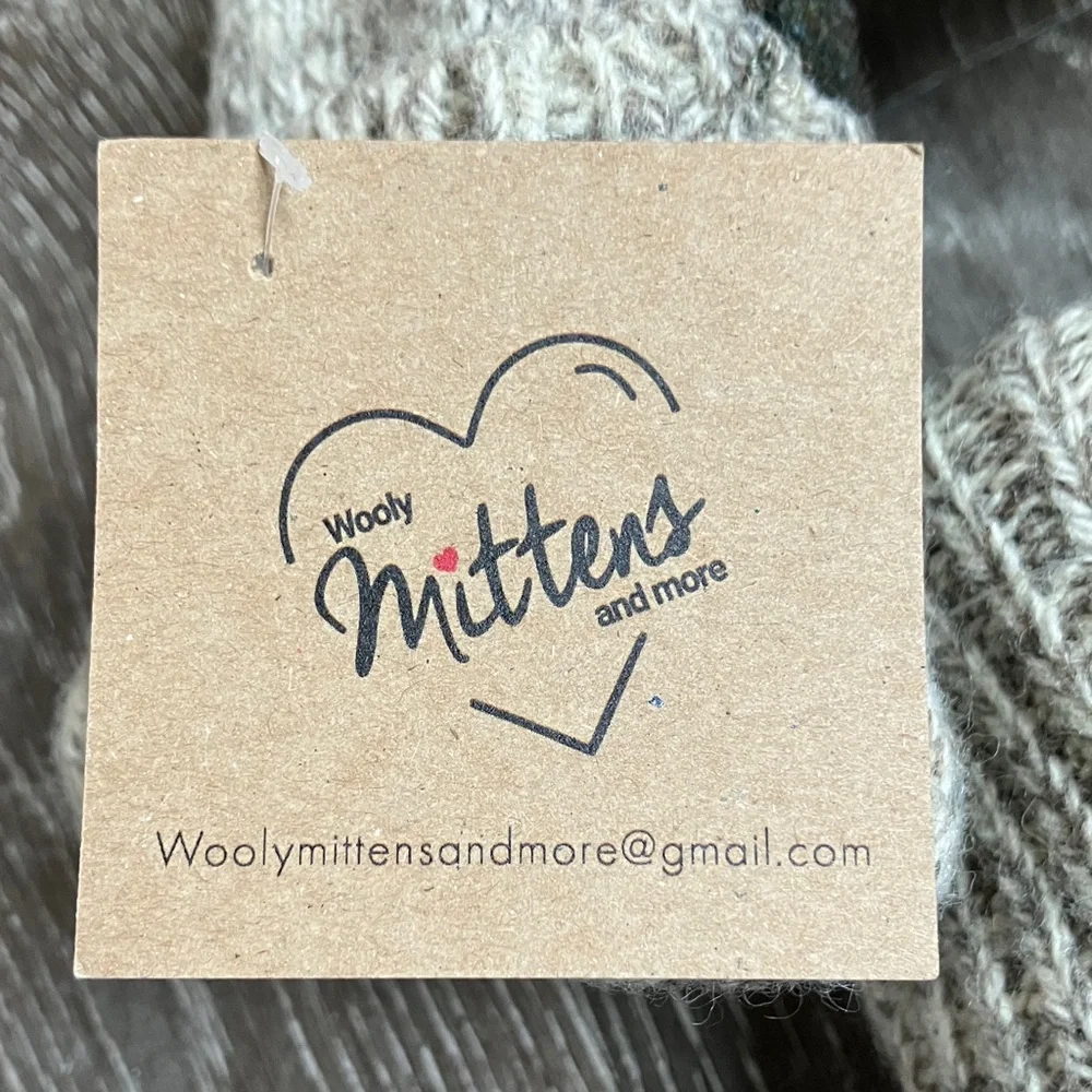 embroidered wool mittens